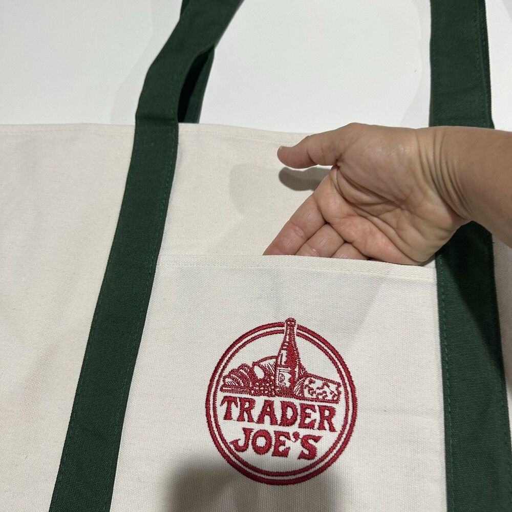 Trader Joe's Canvas Grocery Reusable Large Tote B… - image 3